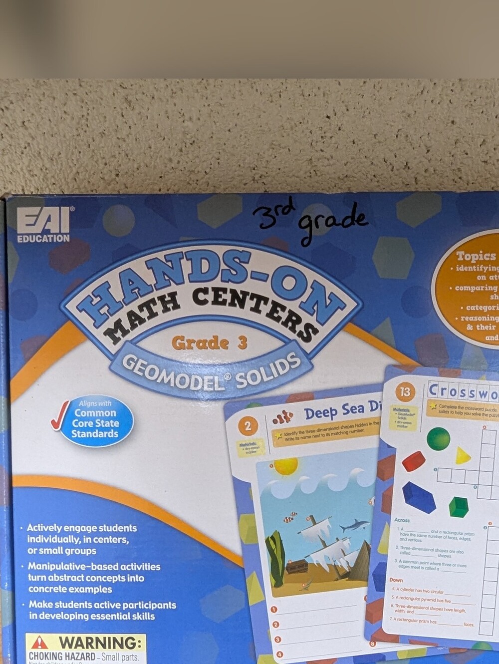 EAI Education Hands-On Math Centers Grade 3 GeoModel Solids Geometry Kit